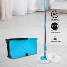 Quick Spin Mop – Plastic Floor Cleaner with Big Bucket & Easy Wheels - justgrabit.in | Just Grab It