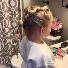 Colorful Soft Elastic Hair Bands Set for Kids & Girls (10 Pkt / 1 Set) - justgrabit.in | Just Grab It