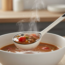 Premium 17 cm Heat - Resistant Ceramic Soup Ladle - justgrabit.in | Just Grab It