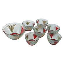 Rose glass Multipurpose Pudding / Dessert / Ice Cream Bowl Set for Home use, Home & Kitchen Serving Bowl for Sundae, Sweets, Snacks, Fruit, Pudding, Nuts or Dip, Serving Bowls 6 Medium & 1 Big Bowl (Set of 7 pc) - Justgrabit Inc.