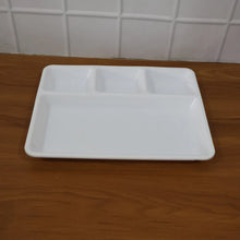Plastic 4 - Compartment Rectangular Meal Serving Tray / Plate (1 Pc / White) - justgrabit.in | Just Grab It
