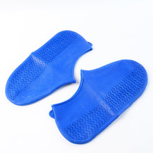 Blue Non - Slip Silicone Rain Anti skid Waterproof Fordable Boot Shoe Cover (1 Pair) - justgrabit.in | Just Grab It