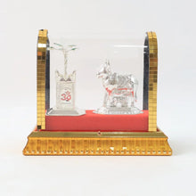 Decorative Kamdhenu Cow with Calf and Tulsi Plant Idol Set - Justgrabit Inc.