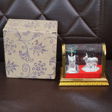 Decorative Kamdhenu Cow with Calf and Tulsi Plant Idol Set - Justgrabit Inc.