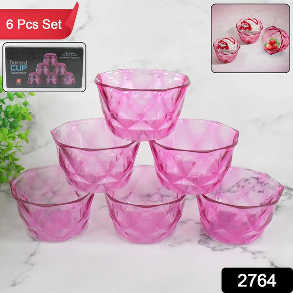 6pc Diamond shape ice cream bowl set - Justgrabit Inc.