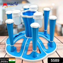 Miracle Plastic Glass Stand for Kitchen & Dining (6 - Glass, Spices, Moq - 2 Pc) - Justgrabit Inc.