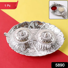 Leaf Shape Special Puja Thali (1 Pc / Mix Design) - justgrabit.in | Just Grab It