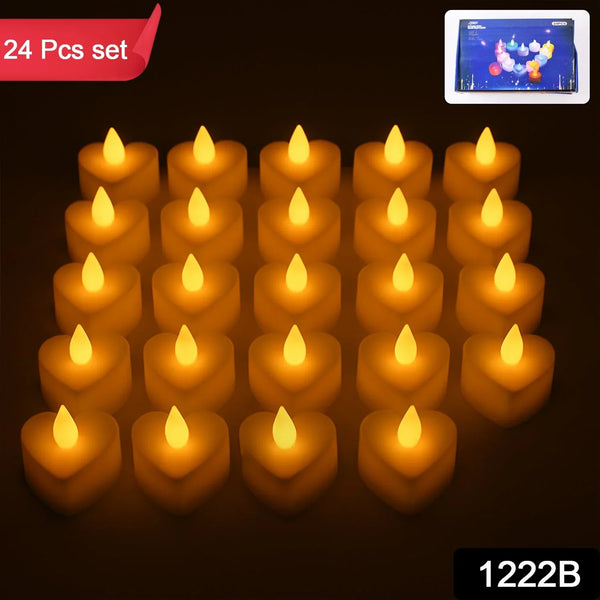 Festival Decorative LED Tealight Candles – Battery Operated for Party, Wedding, Birthday & Gifts, Diwali (24 Pc Set) - justgrabit.in | Just Grab It