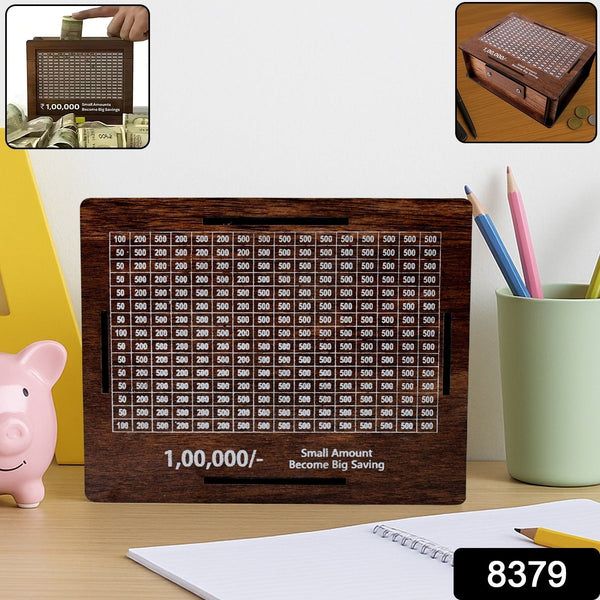Wooden Money / Piggy Bank, Money Box (1 Pc / Pen Not Included) - justgrabit.in | Just Grab It