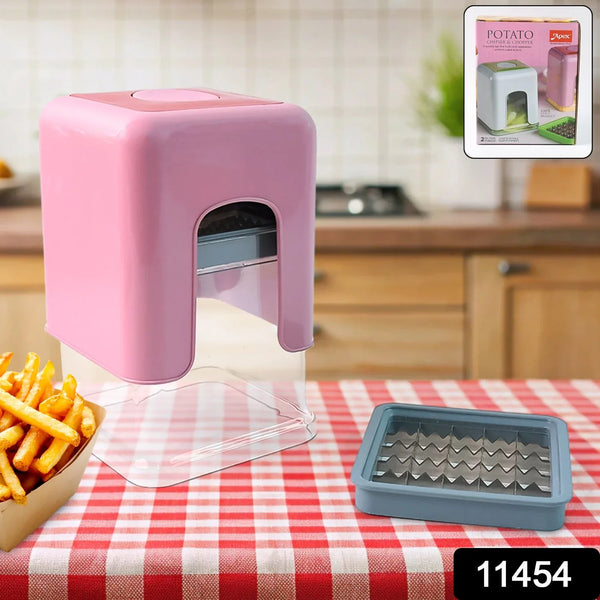 Apex Heavy Duty Potato Chipser & Vegetable Chopper with Dual Blade Set - Justgrabit Inc.