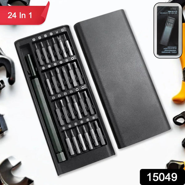 Aluminium 24 in 1 Precision Screwdriver Set, Screwdriver Tool Set (24 Pcs Set) - justgrabit.in | Just Grab It