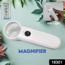 Hand - Held Magnifier with Dual LED Lights (1 Pc / 37MM / Battery not included) - justgrabit.in | Just Grab It