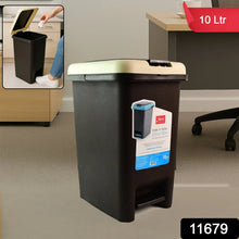 Apex Push N Pedal Plastic Dustbin 10L Capacity (1 Pc) - Justgrabit Inc.