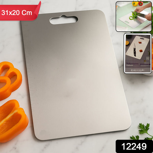 Stainless Steel Vegetable & Fruit Cutting Chopping Board (31×20 Cm / 1 Pc) - justgrabit.in | Just Grab It
