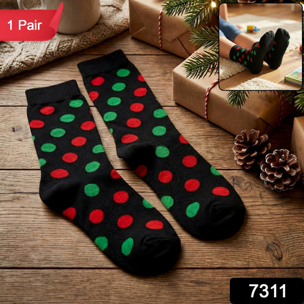 Stylish Polka Dot Socks for Men and Women (1 Set) - justgrabit.in | Just Grab It
