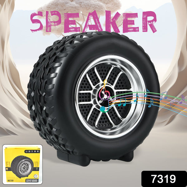 Portable Tyre / Wheel Shape Wireless Bluetooth Speaker (1 Pc) - justgrabit.in | Just Grab It