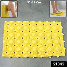 Multipurpose Anti - Slip Bathroom Massage Mat with Suction Cups (33 × 21 cm) - justgrabit.in | Just Grab It
