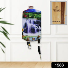 Decorative Wooden Vertical Scenery with Hooks for Wall Hanging - Justgrabit Inc.