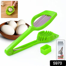 Multipurpose Slicer with Seven Blades, Egg Slicers Stainless Slicer, Strawberry, Tomato, Kiwi, Fruit Cutter, Divider Separator - justgrabit.in | Just Grab It