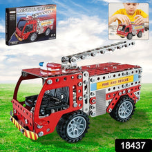 Metal DIY Fire Truck Building Blocks Kids (Fire Truck / 292pcs of truck tool / 1 Set) - justgrabit.in | Just Grab It