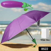 Vegetable shaped Folding Umbrella, Plastic Case Creative Fashion Folding Mini Sun Shade Rain Umbrella, Unique Umbrella, Sun & UV Protection, Cute Design (1 Pc) - justgrabit.in | Just Grab It
