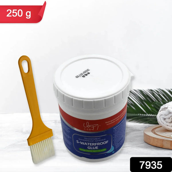 Transparent Waterproof Glue 250g with Brush, Leakage Protection Outdoor Bathroom Wall Tile Window Roof, Anti - Leakage Agent, sealant glue, Roof Sealant Waterproof Gel - justgrabit.in | Just Grab It
