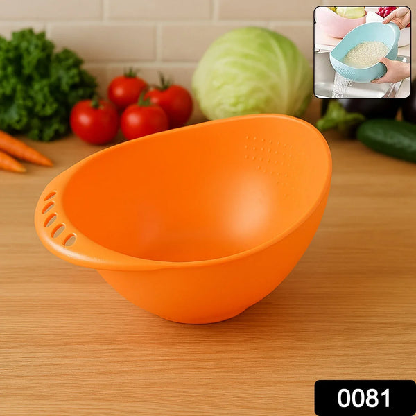 Virgin Rice Bowl Durable Plastic Strainer, Water Strainer | Vegetable & Fruits Washing Bowl - justgrabit.in | Just Grab It
