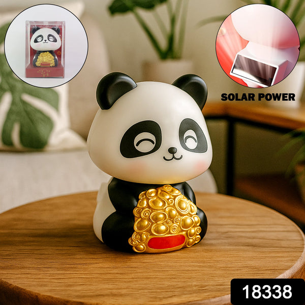 Solar Powered Moving Panda Car Dashboard Decoration – 1 Pc - justgrabit.in | Just Grab It
