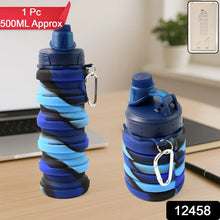 Silicone Foldable Water Bottle (1 Pc / 24 cm Foldable / 500 ML) - justgrabit.in | Just Grab It