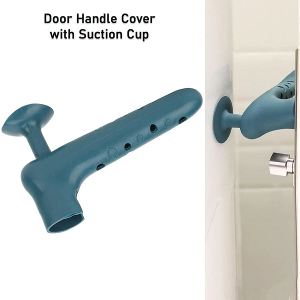 Silicone Door Handle Cover with Suction Cup (1 Pc / Mix Color) - justgrabit.in | Just Grab It