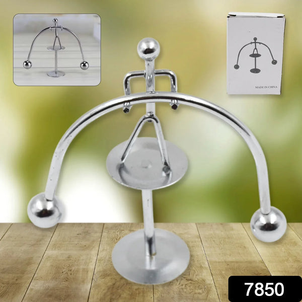 Mini Steel Balance Toy (1 Pc): Desk Decor, Perpetual Motion, Physics Toy - Justgrabit Inc.
