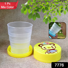 Portable Travelling Cup/Tumbler With Lid Folding / Pocket Glass for Travelling, Water Cup for Kids Walker, Folding Camping Cup with Lids Expandable Drinking Cup Folding Cup for Kids, Travel - (Pack of 1) - justgrabit.in | Just Grab It