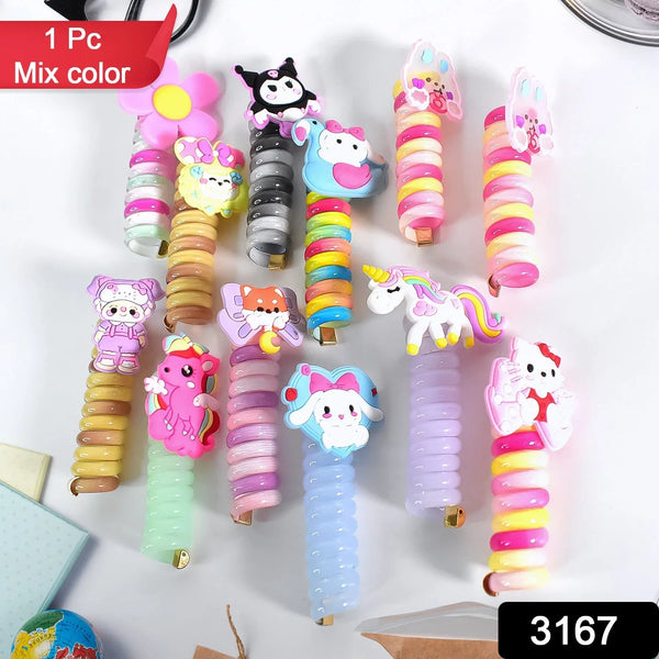 Colourful Telephone Wire Hairbands (1 pc / Mix Design), Hair accessories - justgrabit.in | Just Grab It