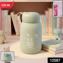 Cute Rabbit Printed Portable Insulated Water Bottle (330ML / 1 Pc) - justgrabit.in | Just Grab It