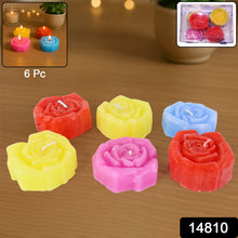 Rose Shaped Wax Candle Set (6 Pc) - justgrabit.in | Just Grab It
