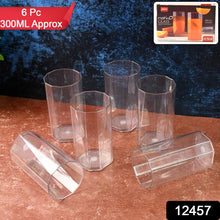 Apex Merino N’ Glass Unbreakable Plastic Drinking Glass Set (6Pc/300ml) Approx - justgrabit.in | Just Grab It