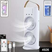 Electric Fan Desktop Double - Head Powerful Air (1 Pc / With Remote / Plug and Play) - justgrabit.in | Just Grab It
