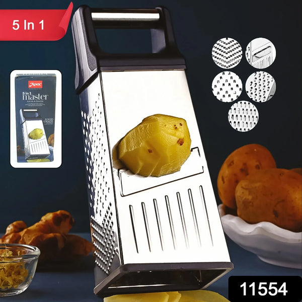 Apex 5 - in - 1 Master Stainless Steel Multipurpose Slicer and Grater - Justgrabit Inc.