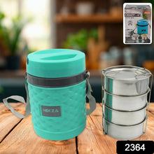 Double Wall Insulated Tiffin with Handle (1 Pc): Stackable, Hot Food Container - Justgrabit Inc.
