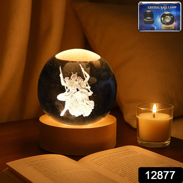 3D Crystal Ball lamps for Bedroom 3D Lamps for Home Decoration 3D Crystal Ball Night Light Gifts for Women Gifts for Men Room Decor Items for Bedroom for Friend and Family (1 Pc) - justgrabit.in | Just Grab It
