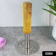 Stainless Steel Potato Masher, Pav Bhaji Masher with wooden handle - Justgrabit Inc.