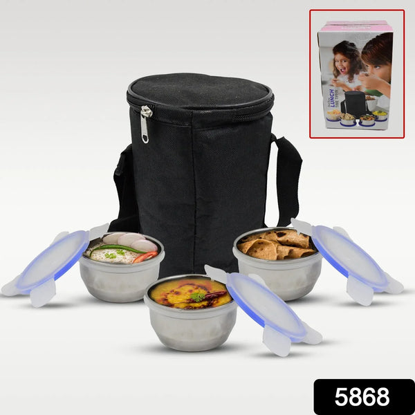 Stainless Steel Lunch Box - Multi - Compartment Airtight Container for Office, School & Travel - justgrabit.in | Just Grab It