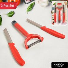 Apex 3 - Piece Stainless Steel Kitchen Knife and Peeler Set - Justgrabit Inc.