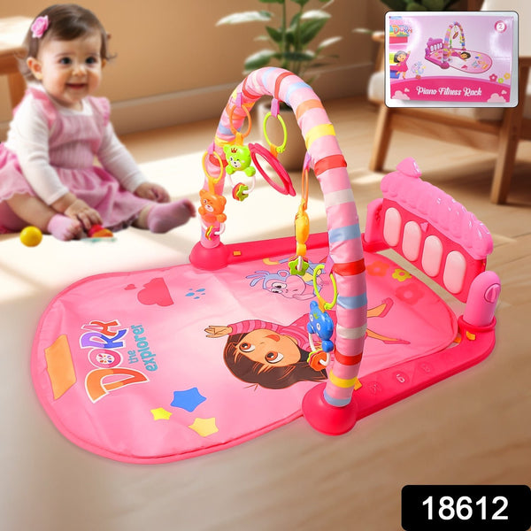 2in1 Baby Kick and Play Piano Gym Mat & Fitness Rack (1 Set) - justgrabit.in | Just Grab It