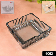 Square Glass Misti Crystal Quality Cigar Cigarette Ashtray - justgrabit.in | Just Grab It