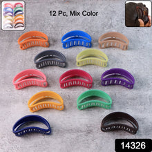 Plastic Hair Clamp Grip, Simple Matte Hair Barrette Clamp (12 Pc) - justgrabit.in | Just Grab It