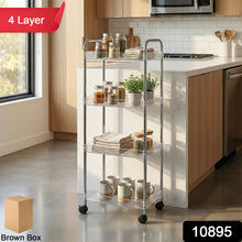 4 Layer Multipurpose Storage Trolley with Wheels - justgrabit.in | Just Grab It