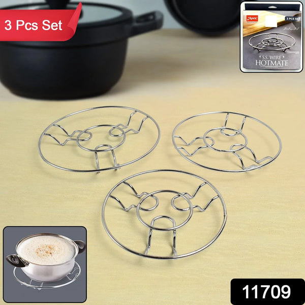 Apex Stainless Steel Wire Hotmate Trivet Stand Set of 3 - Justgrabit Inc.