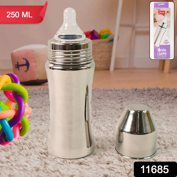 Apex Stainless Steel Little Champ Baby Feeding Bottle (250 ml) - Justgrabit Inc.