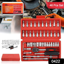 Socket 1 / 4 Inch Combination Repair Tool Kit (Red, 46 pcs) - justgrabit.in | Just Grab It